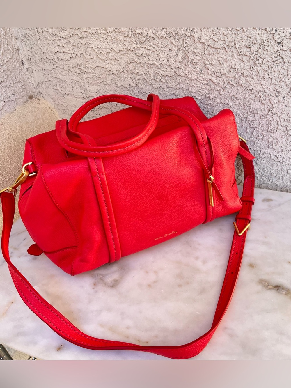 Vera Bradley Mallory Red leather satchel